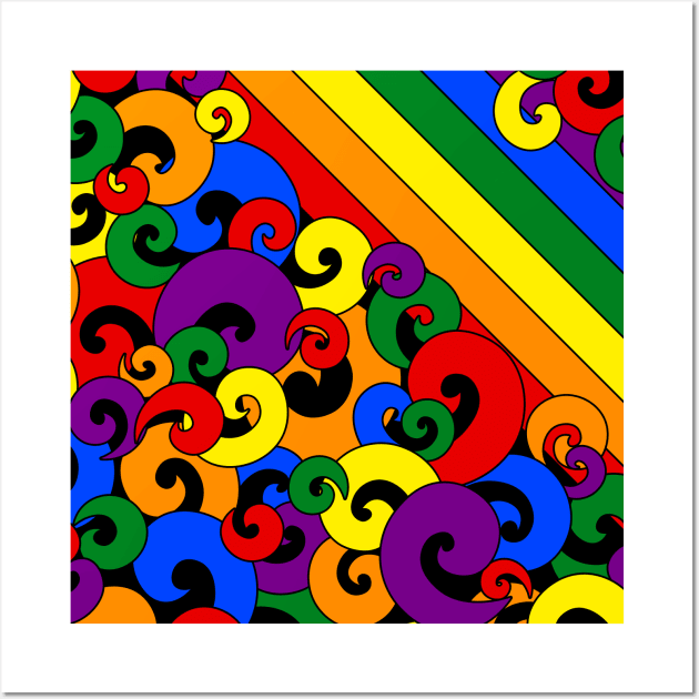 Curly Rainbow Wall Art by masha